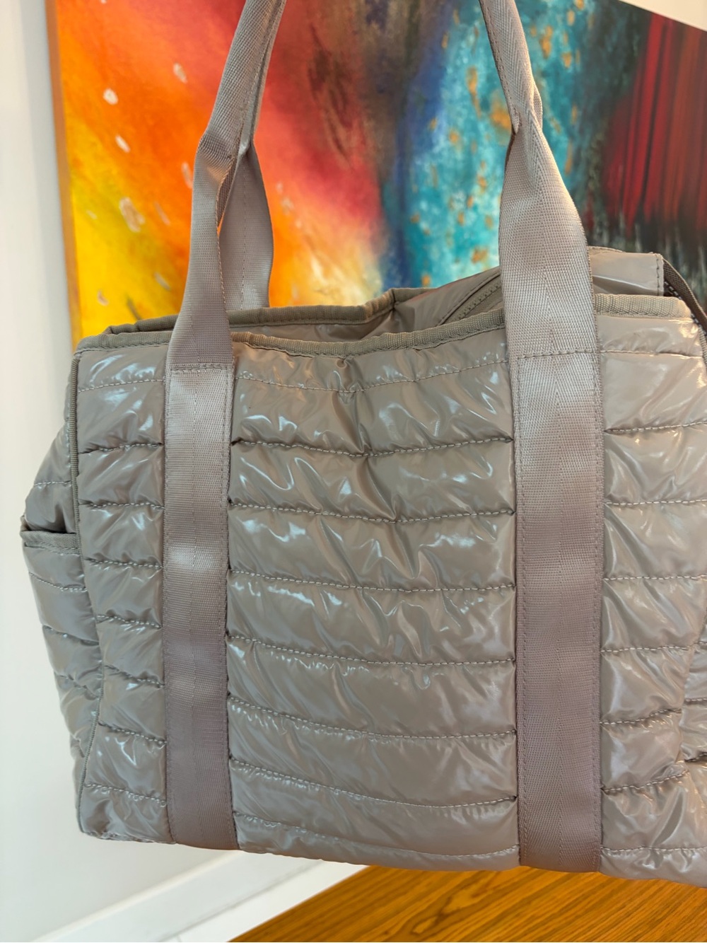 Ah-Dorned Rosie Liquid Quilted Nylon Tote Bag